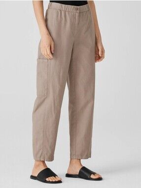 Eileen Fisher Cotton Hemp Stretch Lantern Pants